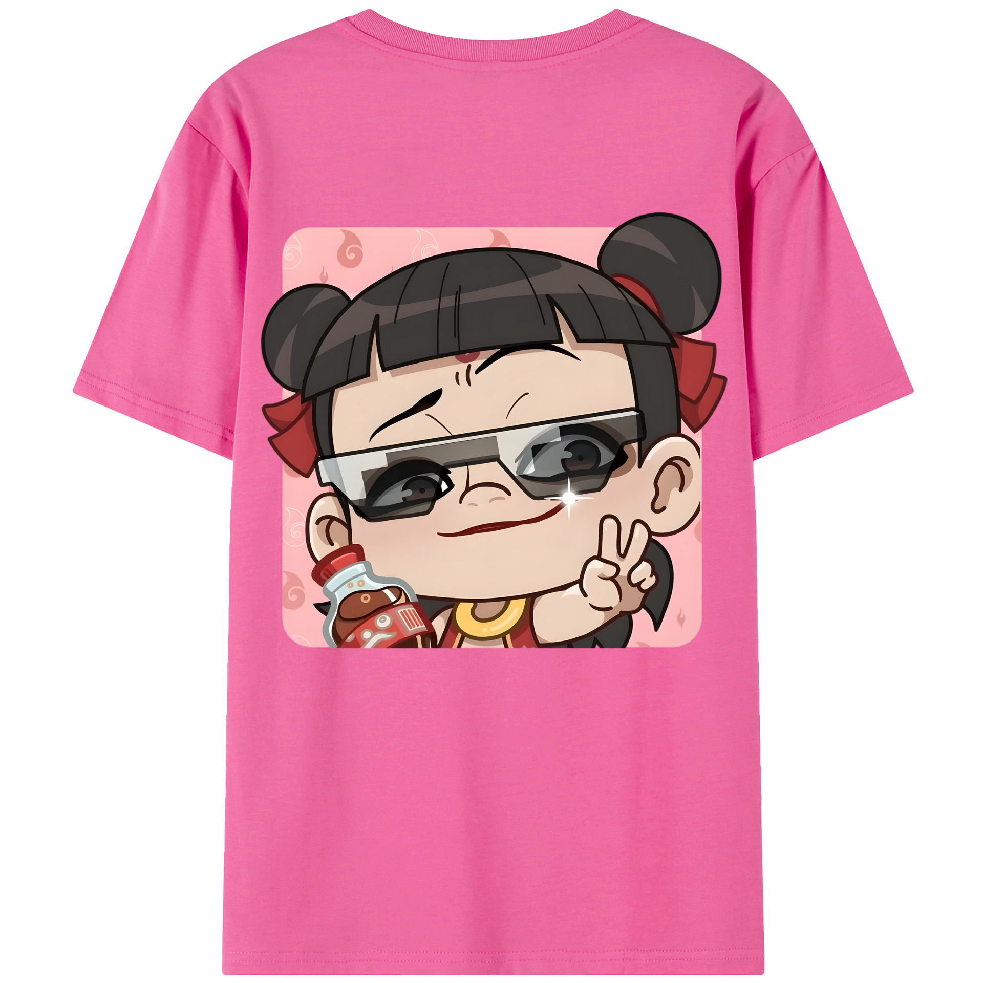 （画像用） Ne Zha 2 ナタ 魔童の大暴れ レディース半袖Tシャツ(バックプリント)
